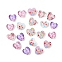Handmade Bumpy Lampwork Beads, Heart with Polka Dot