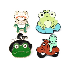 Enamel Pin, Alloy Brooches for Backpack Clothes, Cadmium Free & Lead Free, Frog