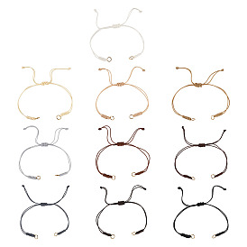 30шт 10 стили регулируемый вощеный полиэстеровый шнур изготовление браслета