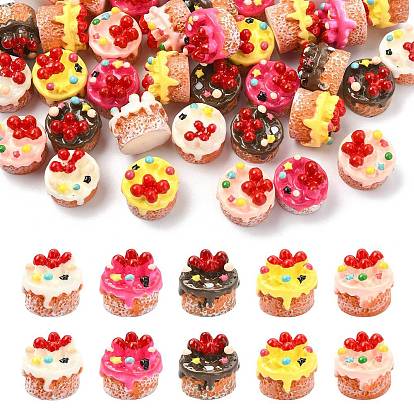 40шт. 5цвета, украшение для клубничного торта из смолы, аксессуары для кукольного домика с микро-ландшафтом, притворяясь опорными украшениями