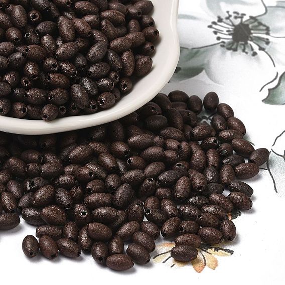 Стеклянный бисер непрозрачных цветов, круглое отверстие, овальные