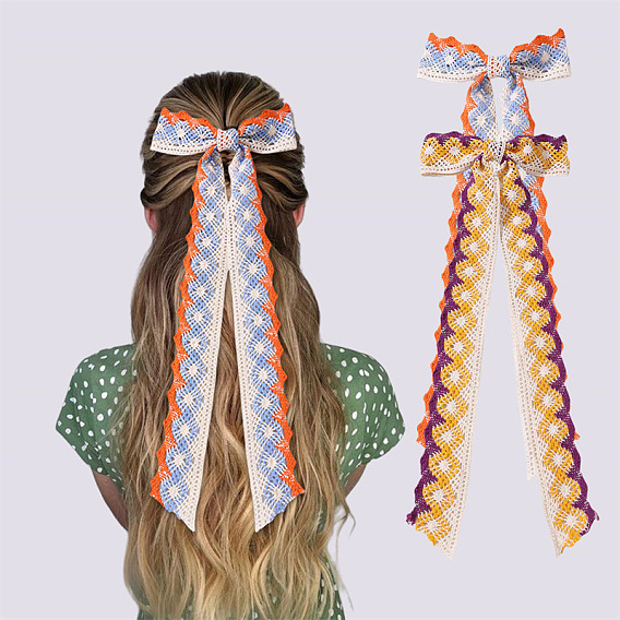 Ткань заколки, аксессуары для волос для женщин, бантом