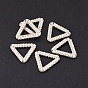 MIYUKI & TOHO Handmade Japanese Seed Beads, with 304 Stainless Steel Link Rings, Loom Pattern, Triangle
