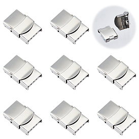 10комплекты 201 застежки для ремешков часов из нержавеющей стали, прямоугольные