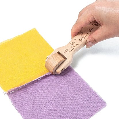 Beech Wood Sewing Seam Roller, Handheld Cloth Tool, for Tape Wallpaper Scrapbook Oil Ink Print