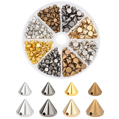 320Pcs 8 Style Plastic Rivets Beads, Rivets for Punk Jewelry, Phone Case Accessories, Cone