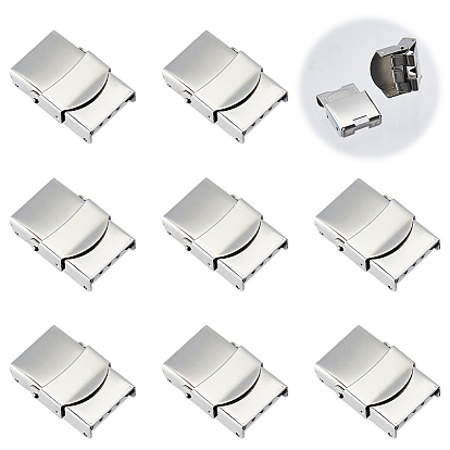 10комплекты 201 застежки для ремешков часов из нержавеющей стали, прямоугольные