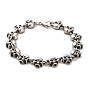 304 Stainless Steel Skull Link Chain Bracelets