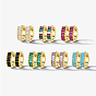 Серьги-кольца с кубическим цирконием, 925 женские серьги из стерлингового серебра, с печатью s925, платина/настоящее золото 18k