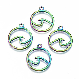 Rainbow Color Alloy Pendants, Cadmium Free & Lead Free