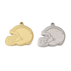 Pendentifs en acier inoxydable, charme de casque