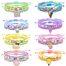 Sweet Treats Friendship Bracelet Set with Beads and Wax Thread for Teens