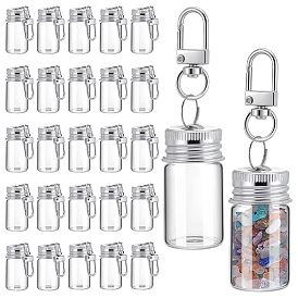 48шт. стеклянные пустые бутылки, подвески-украшения, с железными застежками