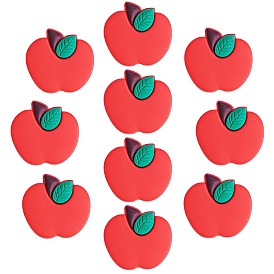 10 шт силиконовые бусины, изготовление ожерелий и браслетов своими руками, яблоко