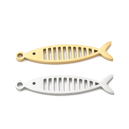 304 Edelstahl Anhänger, Fisch Charme