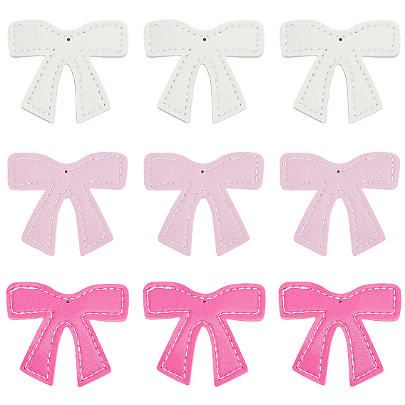 18шт 3 цвета кулоны из искусственной кожи, bowkont