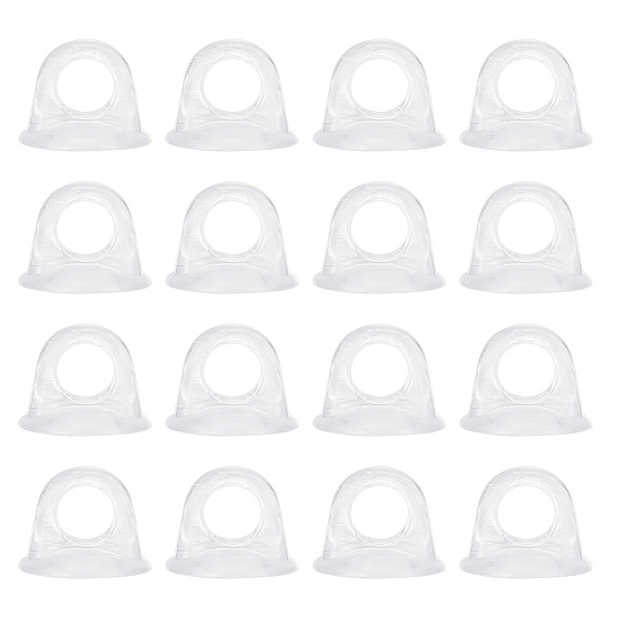 300шт. пластиковые колпачки для бусин, для подвесных планок, прозрачные
