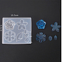 Silicone Vein Molds, Resin Casting Molds, For UV Resin, Epoxy Resin Jewelry Making, Flower with Leaf