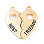 Эмали сплава сплит подвески, магнитные прелести, сердце с слово лучших друзей