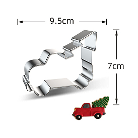 Christmas Themed 430 Stainless Steel Cookie Cutters, Cookies Moulds, DIY Biscuit Baking Tool, Truck