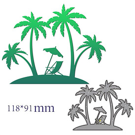 Coconut Trees on the Island Carbon Steel Cutting Dies Stencils, for DIY Scrapbooking, Photo Album, Decorative Embossing Paper Card