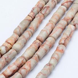 Natural Red Netstone Beads Strands, Bamboo Stick