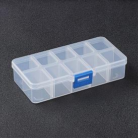 Boîte en plastique de stockage d'organisateur, boîtes diviseurs réglables, rectangle