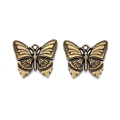 Сплавочные подвески тибетского стиля, бабочка, без кадмия и без свинца