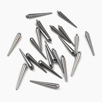 Тибетский стиль сплава шипованные подвески, без свинца и без кадмия, 34x4.5x4.5 мм, Отверстие : 3 мм , около 645 шт / 1000 г