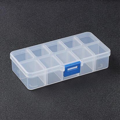 Boîte en plastique de stockage d'organisateur, boîtes diviseurs réglables, rectangle