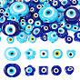 68 stücke 10 stile handgemachte böse auge lampwork perlen, Mischform