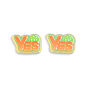 Plate Transparent Acrylic Cabochons, with Printed Yes