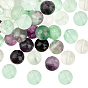 2 Strands Natural Rainbow Fluorite Bead Strands, Round