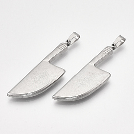 304 Stainless Steel Big Pendants, Kitchen Knife Shape