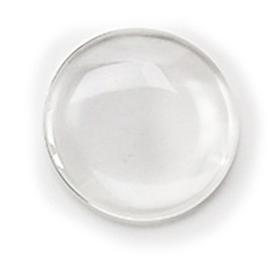Cabochons de verre transparent, hlaf rond/dôme
