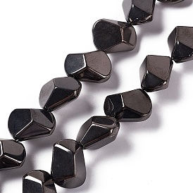 Full Plated Electroplate Glass Beads, Polygon