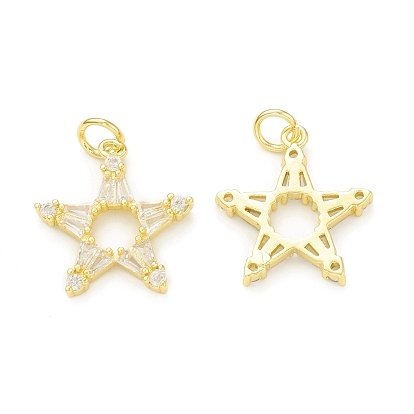 Покрытие стойки латунь микропаве прозрачные подвески из кубического циркония, с целью перехода в кольце, без кадмия и без свинца, долговечный, звезда очарование