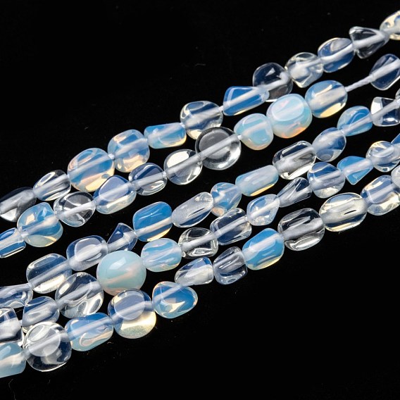 Perles opalite strand, nuggets, pierre tombée