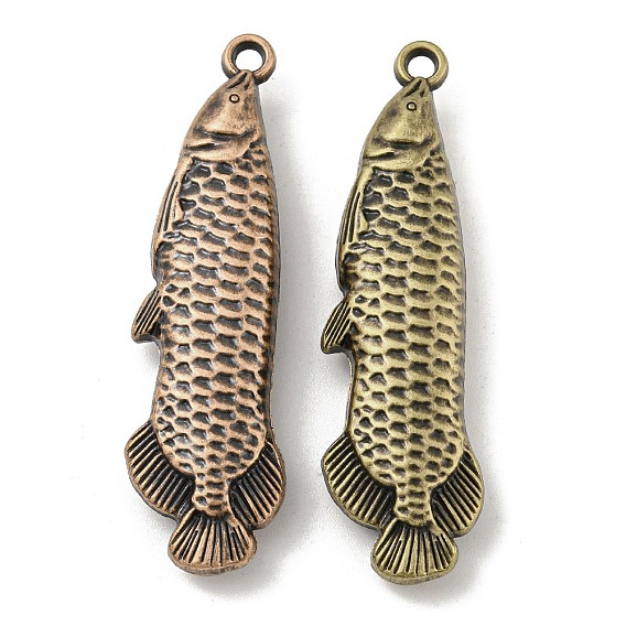 Сплавочные подвески тибетского стиля, форма рыбы