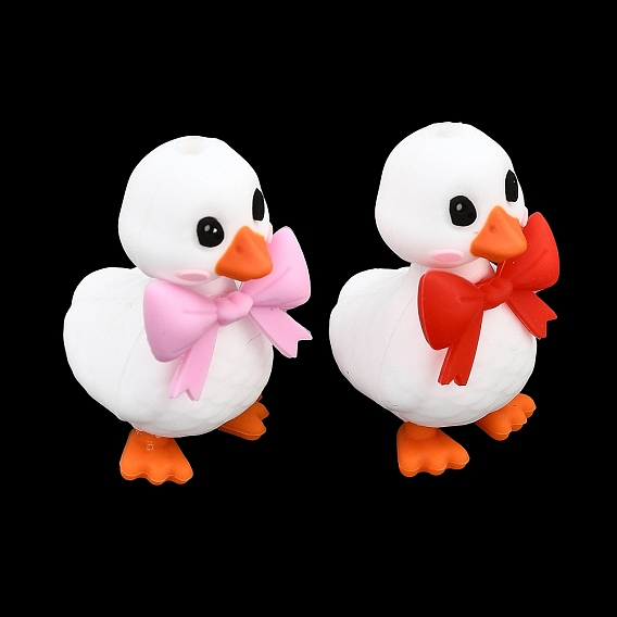 Силиконовые бусины, фокусные бусы, 3Утка с луком