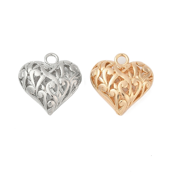 Латунные подвески, без кадмия, без никеля и без свинца, сердце