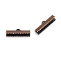 Mixed Iron Ribbon Crimp Ends, 25x8x5mm, Hole: 1mm, about 230pcs/200g