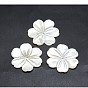 Fleurs naturelles perles de coquillage blanc, perles en nacre