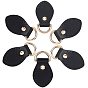 Leather Zipper Puller, with Iron Rings, Zip-fastener Components, For Bag Accessories