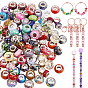 DIY European Beads Kits, including Resin European Beads, Polymer Clay Rhinestone European Beads