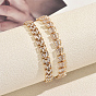 Vintage Brass Pave Full Clear Cubic Zirconia Tennis Bracelets for Women