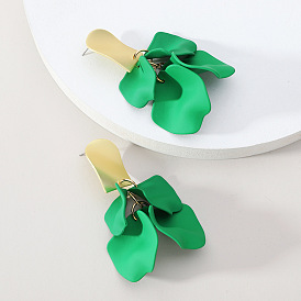 Seductive Rose Petal Floral Earrings: Elegant, Cute and Exaggerated Jewelry for Women
