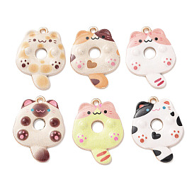 Печатные подвески сплава, подвески в форме кошки, золотой свет