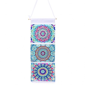 Creative Diamond Painting Hanging Storage Bag Set, Craft Storage Hanging Bag, Diamond Datura Stramonium Flower Style