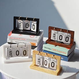 Miniature Wooden Calendar, for Dollhouse Accessories Pretending Prop Decorations